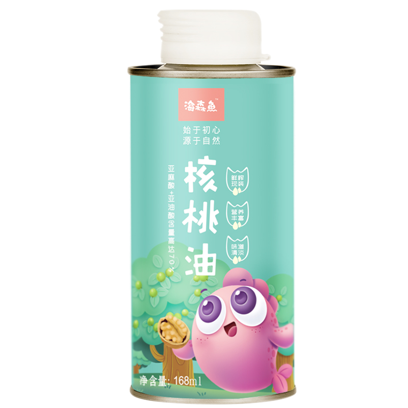 海森鱼核桃油铁罐168ml