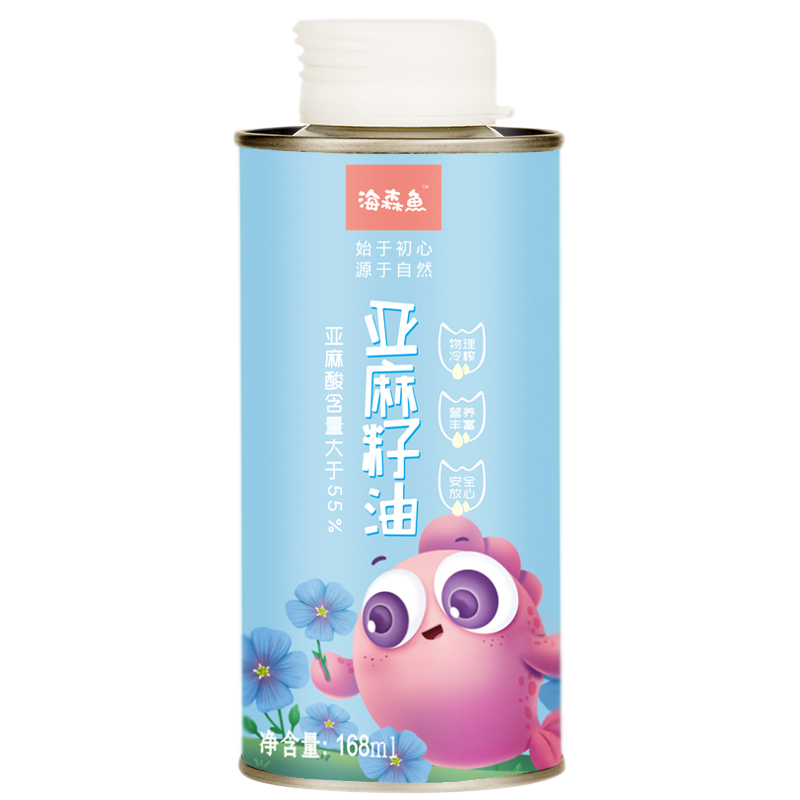 有机亚麻籽油铁罐168ml